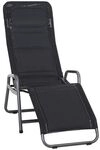 Siena Garden Fano Kippliege Stahl/Polyester Schwarz|Dunkelgrau J40974