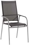 Sieger Sirio Stapelsessel Aluminium/Textilene Dunkelgrau 319/A-SG