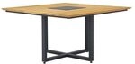 Zebra Quadux Tisch 140x140cm Aluminium/Teak recycelt Dunkelgrau AR7435