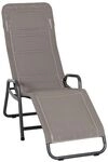 Siena Garden Fano Kippliege Stahl/Polyester Dunkelgrau|Braun J40975