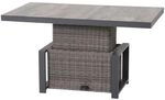 Siena Garden Corido Lifttisch 130x75cm Gardino-Geflecht/Keramikfliese Dunkelgrau