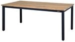 Zebra Alex Gartentisch 180x100cm Aluminium/Teak Recycelt Dunkelgrau|Braun AR7185