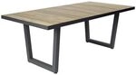 LC Garden Bailado Gartentisch 200x100cm Aluminium/Keramikfliese Dunkelgrau|Braun