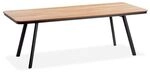 Niehoff Kubu Gartentisch 220x95cm Aluminium/Teak Dunkelgrau G403-062-082