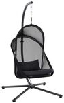 Siena Garden Yobaya H&auml;ngesessel Stahl/Polyester inkl. Kissen Schwarz|Dunkelgrau