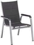 Kettler Basic Plus Padded Stapelsessel Aluminium/Outdoorgewebe Dunkelgrau