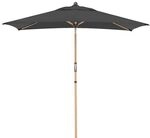 Doppler Alu-Wood Ultra Mittelstockschirm 210x140cm Dunkelgrau 457317840