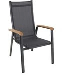 MWH Reno Stapelsessel Aluminium/Textilene Dunkelgrau 953151