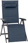 Siena Garden Premium Camping Relaxliege verstellbar Aluminium/2D Mesh Blau|Dunkelgrau