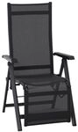 Siena Garden Tesoro Relaxliege verstellbar Aluminium/Ranotex Schwarz M29538