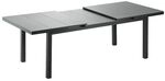 Niehoff Nancy Ausziehtisch 180/240x100cm Aluminium/Glas Dunkelgrau G323-100-078