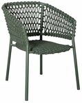 Cane-Line Ocean Stapelsessel Aluminium/Rope Gr&uuml;n 5417RODGR