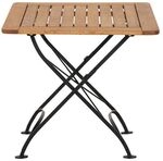 Siena Garden Peru III Klapptisch 80x80cm Stahl/Robinie Schwarz|Braun N05795