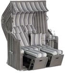 Sunny Smart Rustikal 250 Plus Strandkorb Geflecht/Fichte Dunkelgrau 71018302-1221