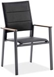 Niehoff Revent Stapelsessel Aluminium/Textilene Schwarz|Dunkelgrau G331-100-330