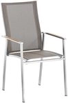 Niehoff Scalea Stapelsessel Edelstahl/Textilene Braun|Hellgrau G602-062-310