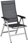 Kettler Basic+ Premium Klappsessel Aluminium/Textilene Dunkelgrau 0102401-0000