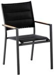 Niehoff Nantes Stapelsessel Aluminium/Textilene Schwarz|Dunkelgrau G472-100-330