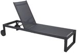 OUTLIV. Florenz Gartenliege Aluminium/Textilene Dunkelgrau VTS-2077-BK-001 ANTHRAZIT