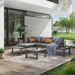 OUTLIV. Morsum Modulare Ecklounge inkl. Loungetisch Aluminium/Spun Polyester