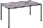 Kettler Cubic Gartentisch 160x95cm Aluminium/HPL Dunkelgrau|Hellgrau SET-1396145