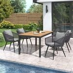OUTLIV. Alex Gartenm&ouml;bel-Set M (4 Pl&auml;tze) Tisch 160x90cm Dunkelgrau SET-1480526