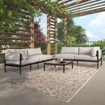 OUTLIV. Ecklounge inkl. Loungetisch Aluminium/Polypropylen Braun|Sand BF6917A_UE