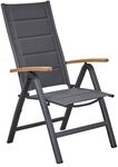 LC Garden Unicamo Klappsessel verstellbar Aluminium/Textilene Dunkelgrau 229754