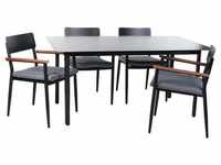 OUTLIV. Lorenzo Gartenmöbel-Set Tisch 160x90cm Aluminium/Polyester Dunkelgrau