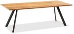 Niehoff Noah Gartentisch 200x95cm Aluminium/Teak Dunkelgrau T3G6-162-059