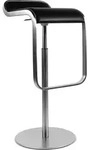 lapalma LEM S80 Barhocker | Ledersitz schwarz | Gestell chrom | Gasfeder chrom