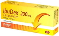 PZN-DE 09294842, Dexcel Pharma IBUDEX 200 mg Filmtabletten 10 St, Grundpreis: &euro;