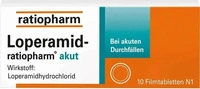 PZN-DE 00251191, LOPERAMID-ratiopharm akut 2 mg Filmtabletten 10 St, Grundpreis: