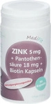 PZN-DE 13418959, ApoFit Medizin- und Naturprodukte ZINK 5 mg+Pantothens&auml;ure 18