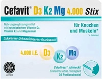 PZN-DE 18849397, Cefak CEFAVIT D3 K2 Mg 4.000 I.E. Stix Granulat 36, Grundpreis: