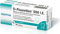 PZN-DE 01610137, Zentiva Pharma D FLUORETTEN 500 Tabletten 90 St, Grundpreis: &euro;