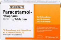 PZN-DE 09263936, PARACETAMOL-ratiopharm 1.000 mg Tabletten 10 St, Grundpreis: &euro;