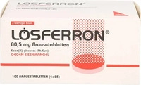 PZN-DE 04660414, MIBE Arzneimittel L&Ouml;SFERRON Brausetabletten 100 St, Grundpreis: