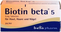 PZN-DE 01841919, betapharm Arzneimittel BIOTIN BETA 5 Tabletten 20 St, Grundpreis: