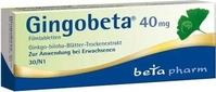 PZN-DE 12461597, betapharm Arzneimittel 300017050, betapharm Arzneimittel GINGOBETA