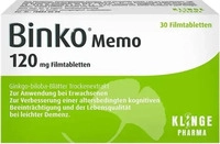 PZN-DE 16168888, Klinge Pharma BINKO Memo 120 mg Filmtabletten 30 St, Grundpreis: