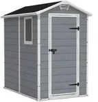 Keter Manor grau - Gartenhaus - mit Seitenfenster - 130x192x198 cm