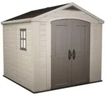 Keter Factor beige - Gartenhaus - mit Seitenfenster - 256.5x255x243 cm