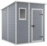 Keter Manor Pent grigio - Gartenhaus - Mit Frontfenster - 183.5x185x200 cm