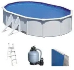 Gre Fidji Oval 610x375x120cm - Ovaler Stahlwandpool