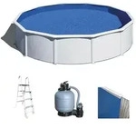 Gre Fidji Rund &Oslash;350 x 120 cm - Runder Stahlwandpool