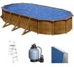 Gre Pacific Oval 730x375x120cm - Oberirdischer Stahlpool