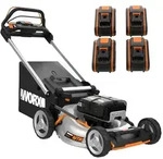 Akku-Rasenm&auml;her WORX NITRO WG761E - 80V / 4Ah - 51 cm Schnittbreite, mit Radantrieb
