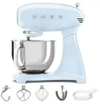 SMEG Full Color Pastellblau - K&uuml;chenmaschine - Edelstahlsch&uuml;ssel 4,8 Liter