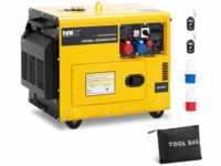 MSW Notstromaggregat Diesel - 5100 / 6000 W - 16 L - 240/400 V - mobil - AVR -...